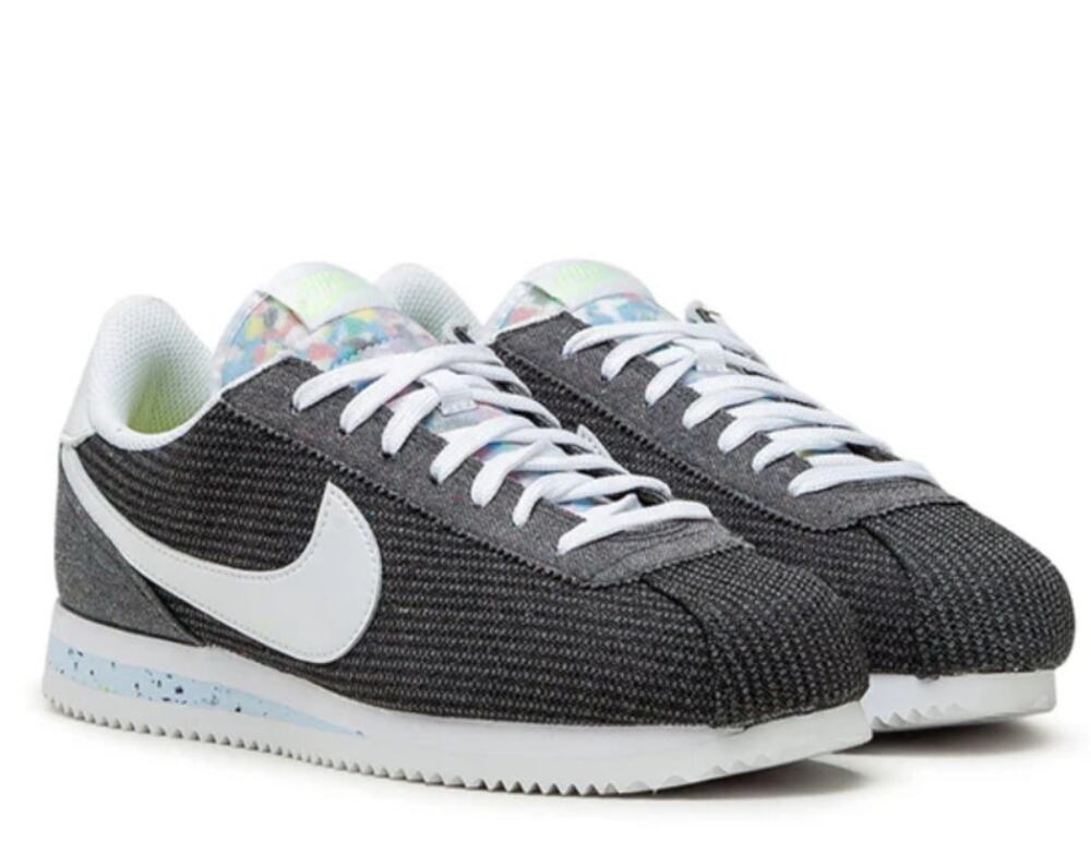 Nike Classic Cortez Recycled Canvas Sneakers Mens 7.5 Iron Gray White CQ6663-001